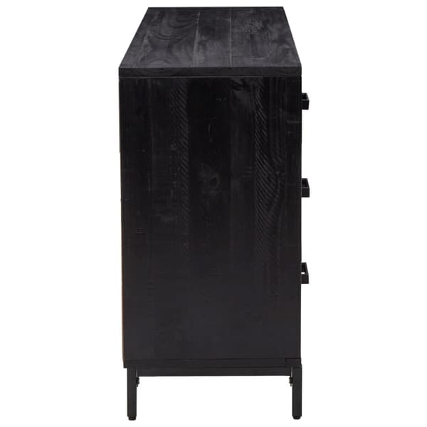 Senkki musta 110x35x70 cm täysi mänty