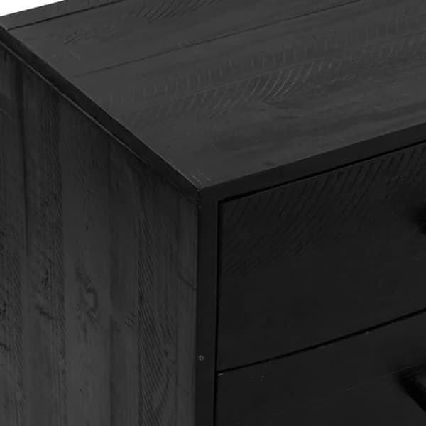 Senkki musta 110x35x70 cm täysi mänty