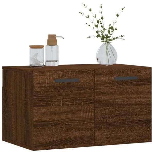 vægskab 60x36,5x35 cm konstrueret træ brun egetræsfarve