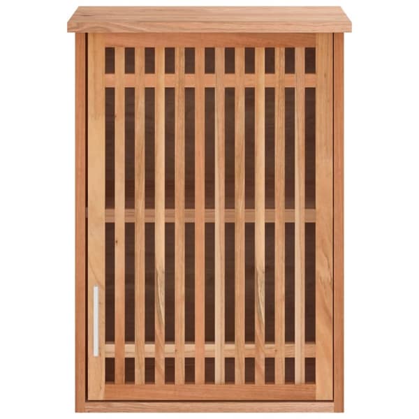 væghængt badeværelsesskab 42x23x60 cm massivt valnøddetræ