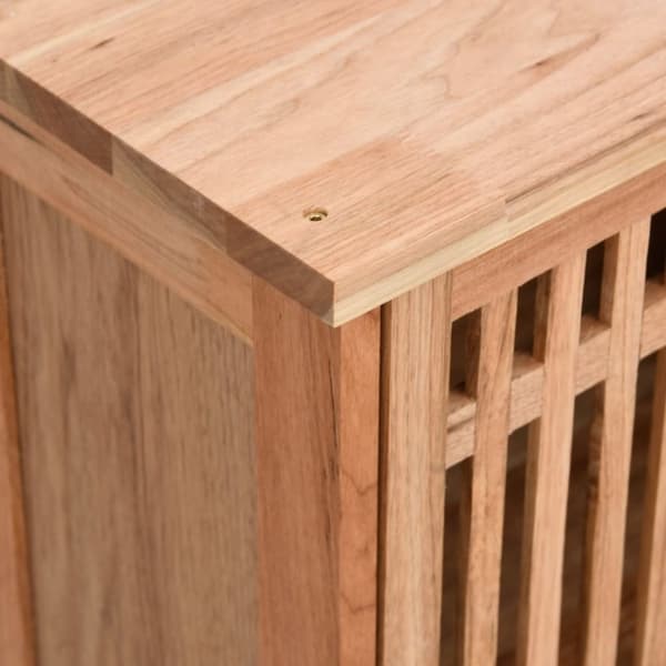 væghængt badeværelsesskab 42x23x60 cm massivt valnøddetræ