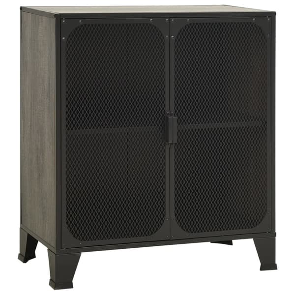 opbevaringsskabe 2 stk. 72x36x82 cm metal og MDF grå