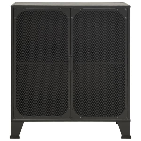 opbevaringsskabe 2 stk. 72x36x82 cm metal og MDF grå