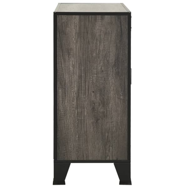opbevaringsskabe 2 stk. 72x36x82 cm metal og MDF grå