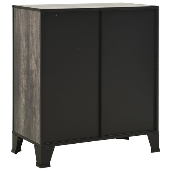 opbevaringsskabe 2 stk. 72x36x82 cm metal og MDF grå