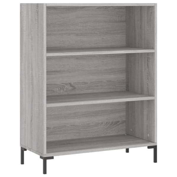 højskab 69,5x34x180 cm konstrueret træ grå sonoma-eg