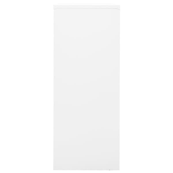 Dokumentskåp vit 90x40x102 cm stål