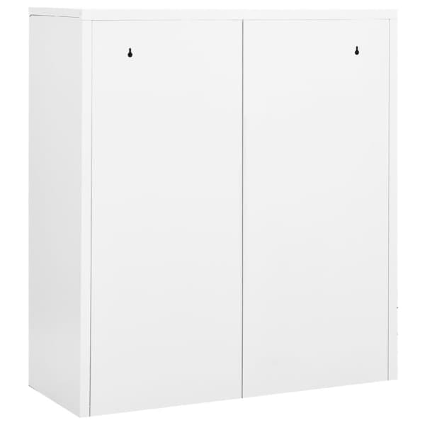 Dokumentskåp vit 90x40x102 cm stål