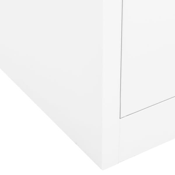 Dokumentskåp vit 90x40x102 cm stål