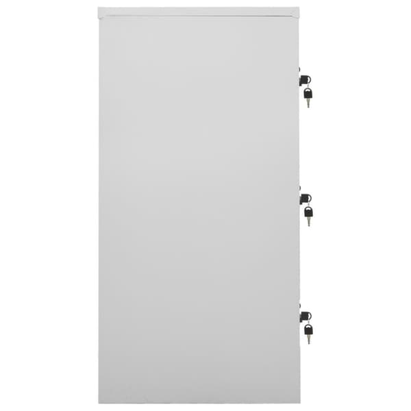 Pukukaapit 2 kpl vaaleanharmaa ja punainen 90x45x92,5 cm teräs
