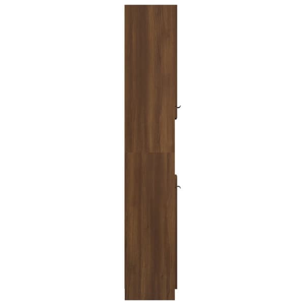 badeværelsesskab 32x34x188,5 cm konstrueret træ brunt egetræ