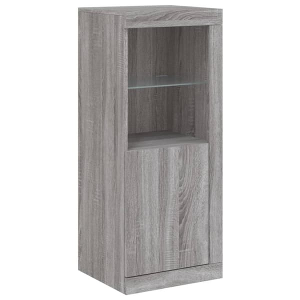 Senkit LED-valoilla 3 kpl harmaa Sonoma tekninen puu
