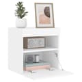 Miniatyrbild 7 av 10: Väggmonterad tv-bänk LED vit 40x30x40 cm