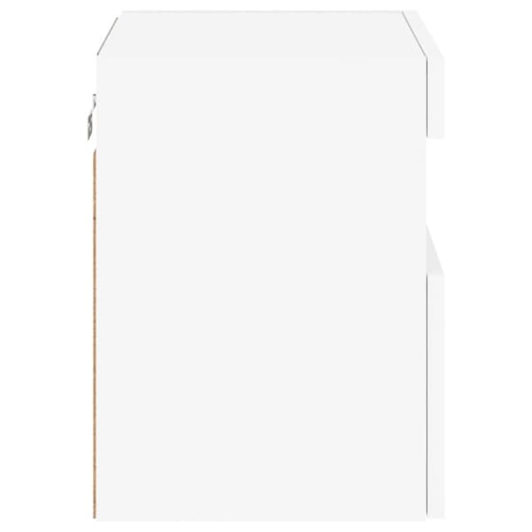 Väggmonterad tv-bänk LED vit 40x30x40 cm