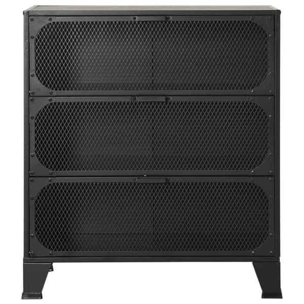 opbevaringsskab 72x36x82 cm metal og MDF grå