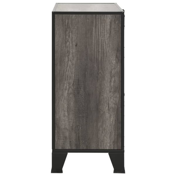 opbevaringsskab 72x36x82 cm metal og MDF grå