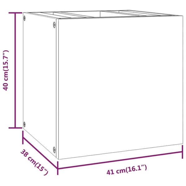 væghængt badeværelsesskab 41x38x40 cm massivt teaktræ