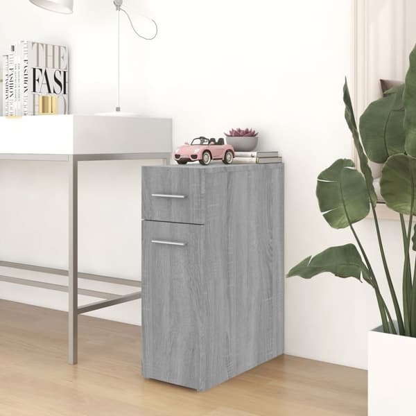 udtræksskab 20x45,5x60 cm konstrueret træ grå sonoma-eg