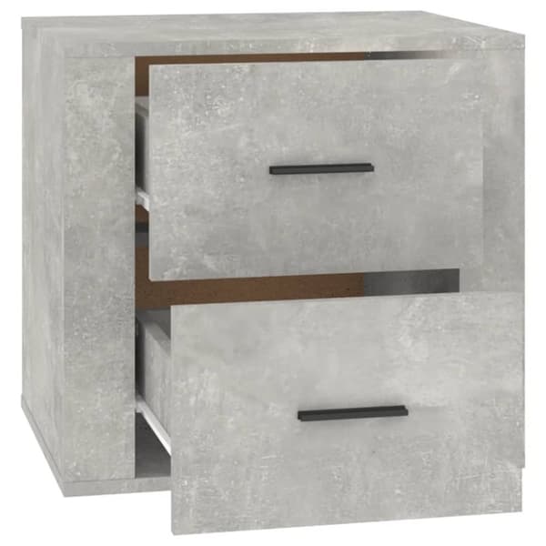 sengebord 50x39x47 cm betongrå