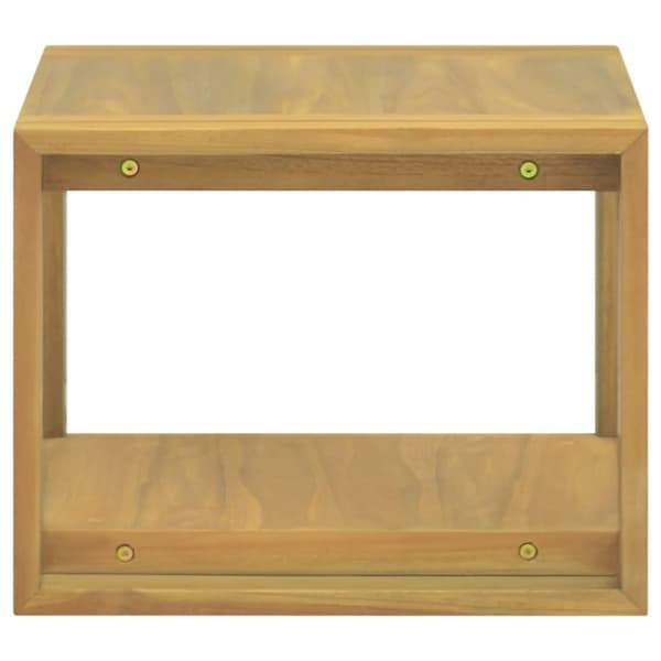 væghængt badeværelsesskab 45x45x35 cm massivt teaktræ