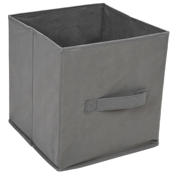 opbevaringsskab med 3 stofkurve 34x34x101 cm stål grå