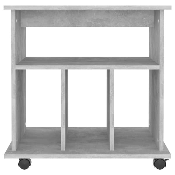 rulleskab 60x45x60 cm konstrueret træ betongrå