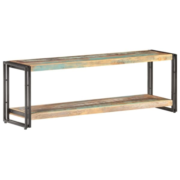 TV-bänk 120x30x40 cm massivt återvunnet trä