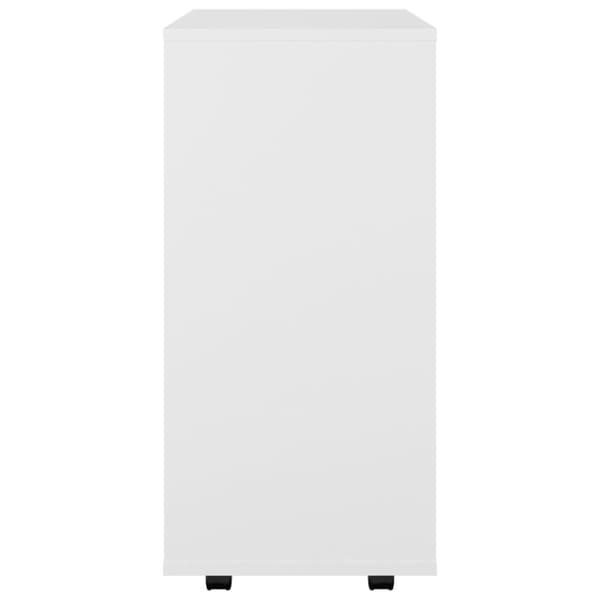 rulleskab 60x35x75 cm konstrueret træ hvid