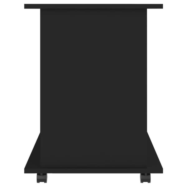 rulleskab 60x45x60 cm konstrueret træ sort