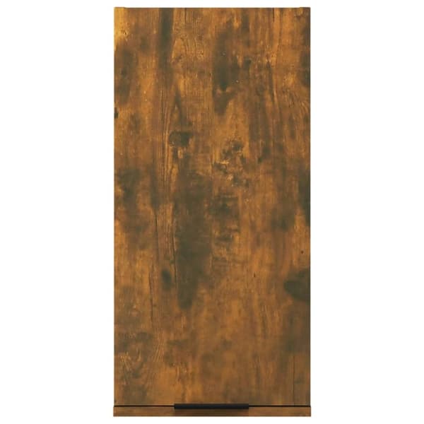 væghængt badeværelsesskab 32x20x67 cm røget egetræsfinish