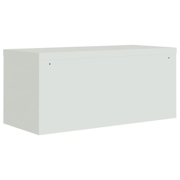 Dokumentskåp ljusgrå 90x40x220 cm stål