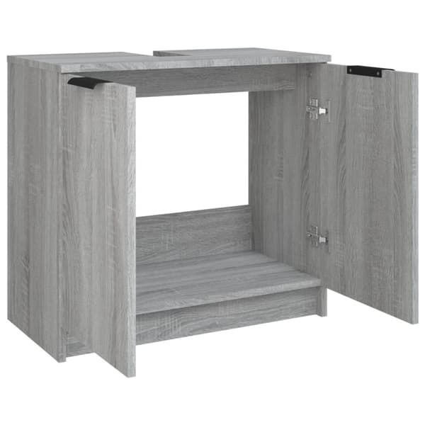 Kylpyhuoneen kaappi harmaa Sonoma 64,5x33,5x59 cm tekninen puu