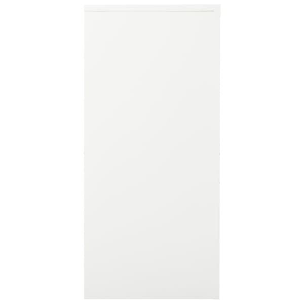 Dokumentskåp med skjutdörr vit 90x40x90 cm stål