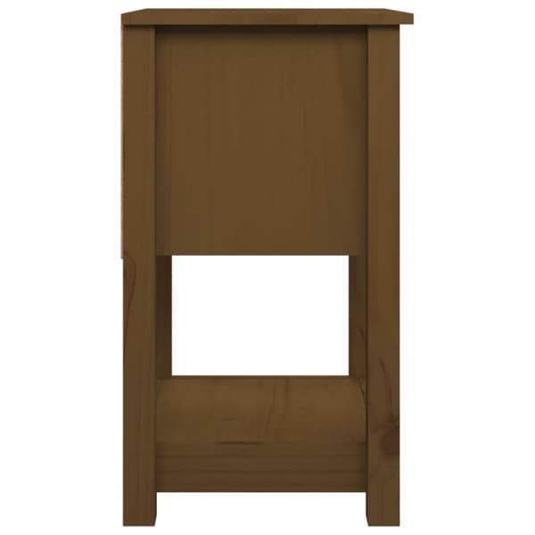 sengeborde 2 stk. 40x35x61,5cm massivt fyrretræ gyldenbrun