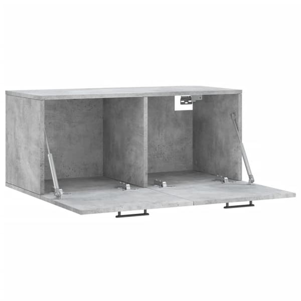 Seinäkaappi betoninharmaa 80x36,5x35 cm tekninen puu
