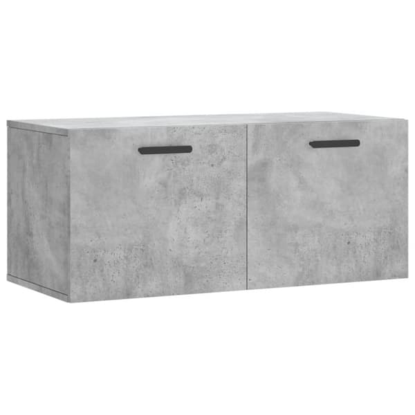 Seinäkaappi betoninharmaa 80x36,5x35 cm tekninen puu