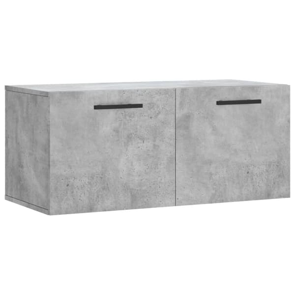 Seinäkaappi betoninharmaa 80x36,5x35 cm tekninen puu