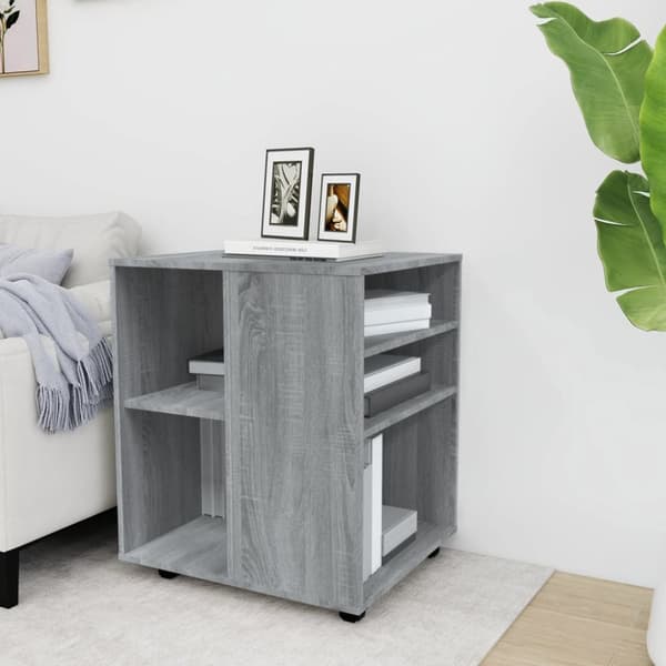 rullebord 60x53x72 cm konstrueret træ grå sonoma-eg