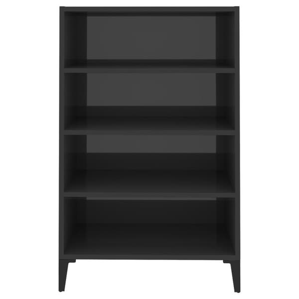 skænk 57x35x90 cm konstrueret træ grå højglans