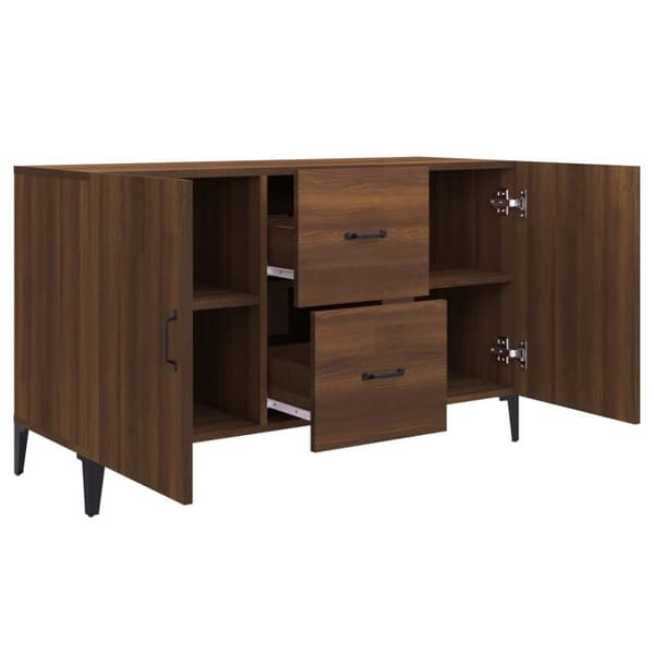 skænk 100x36x60 cm konstrueret træ brun egetræsfarve