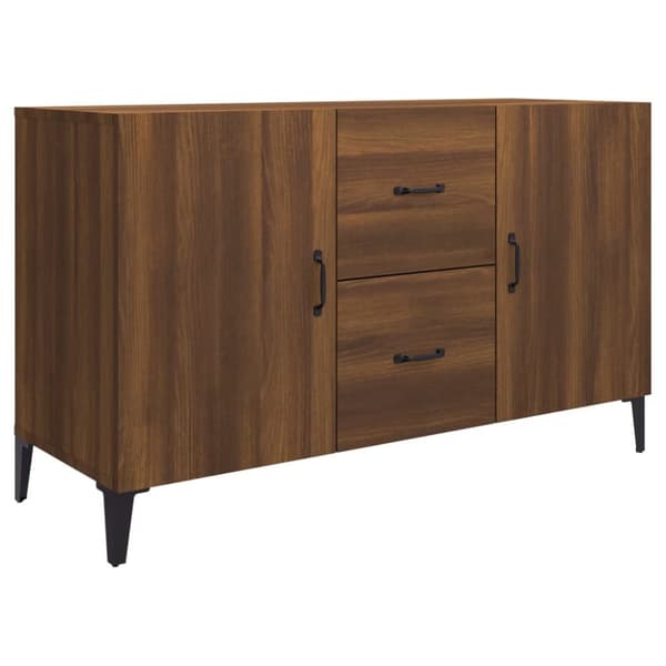 skænk 100x36x60 cm konstrueret træ brun egetræsfarve