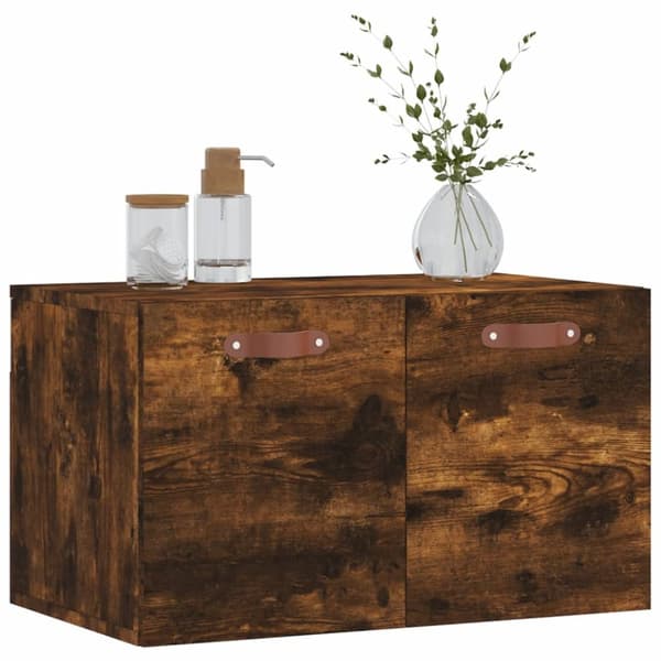 vægskab 60x36,5x35 cm konstrueret træ røget egetræsfarve