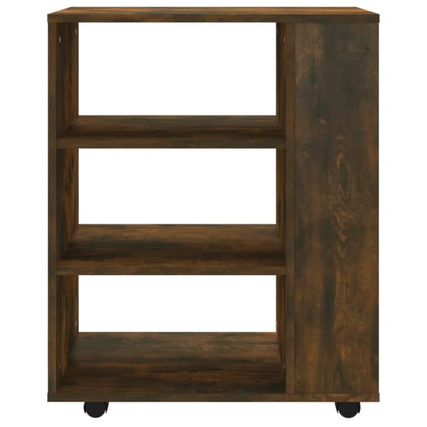 rullebord 60x35x75 cm konstrueret træ røget egetræsfarve