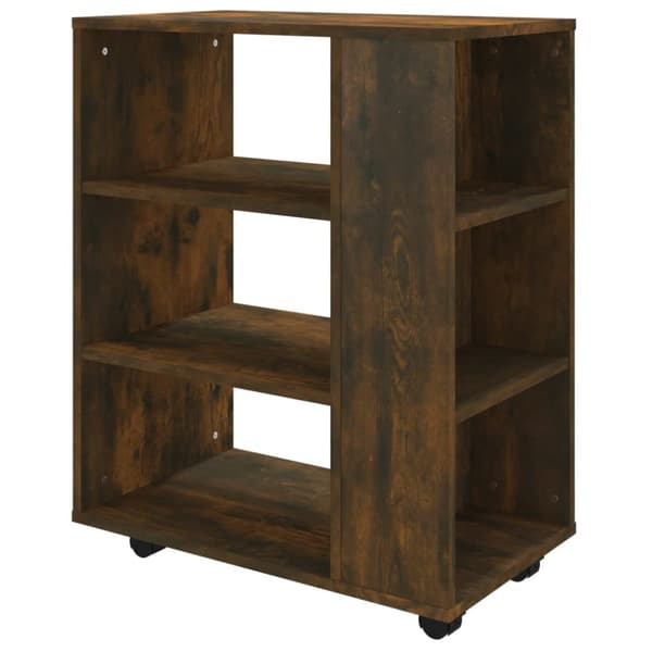 rullebord 60x35x75 cm konstrueret træ røget egetræsfarve