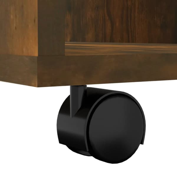rullebord 60x35x75 cm konstrueret træ røget egetræsfarve