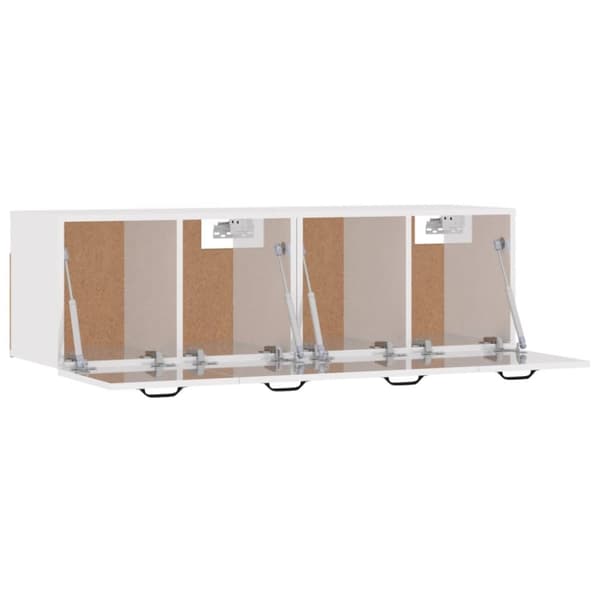 vægskabe 2 stk. 80x36,5x35 cm konstrueret træ hvid højglans