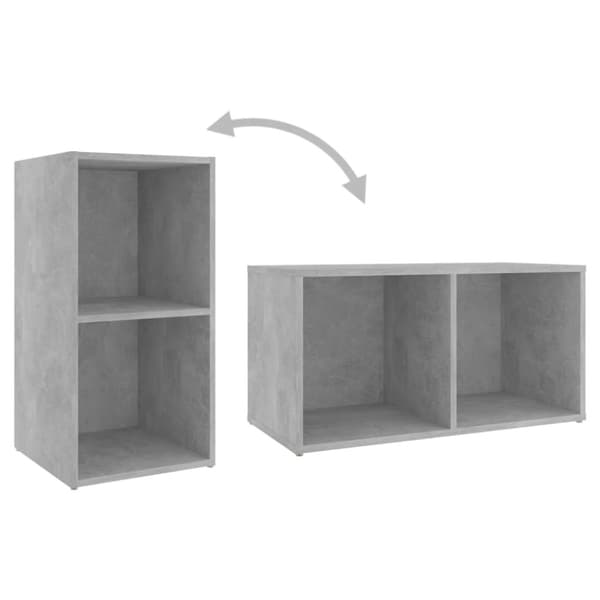 tv-skabe 2 stk. 72x35x36,5 cm konstrueret træ betongrå