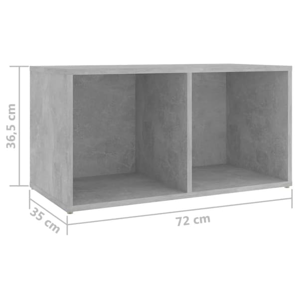 tv-skabe 2 stk. 72x35x36,5 cm konstrueret træ betongrå