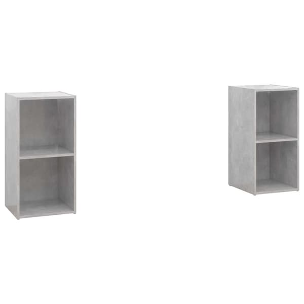 tv-skabe 2 stk. 72x35x36,5 cm konstrueret træ betongrå