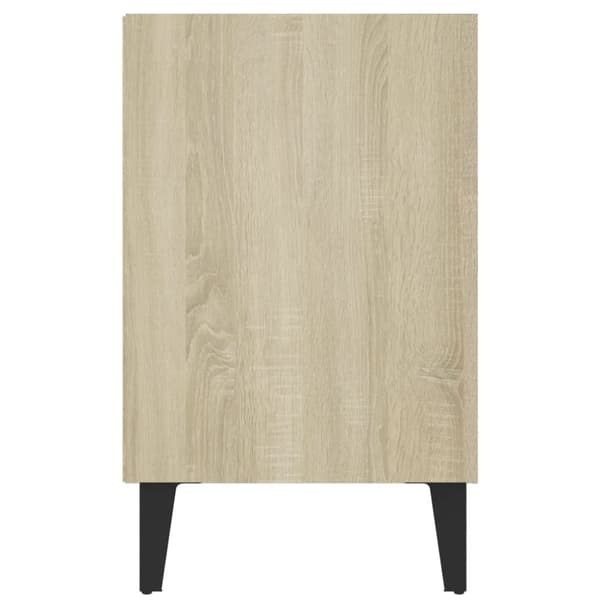 TV-bänk med metallben sonoma-ek 103,5x30x50 cm